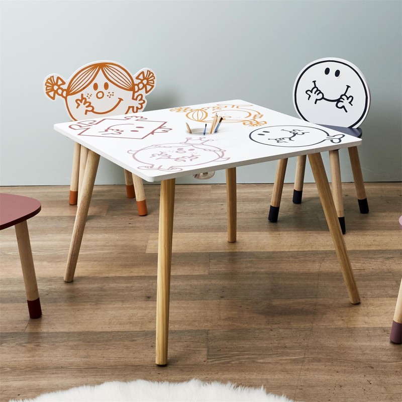 Table Avec Pot Crayon Monsieur Madame