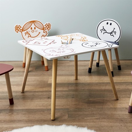 Table Avec Pot Crayon Monsieur Madame