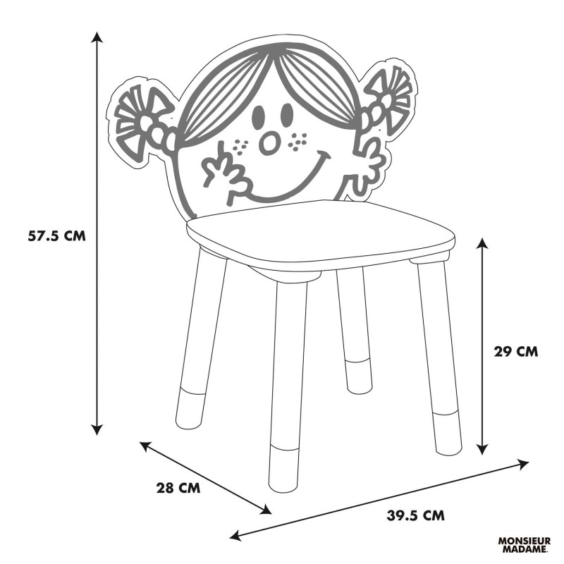 Chaise Enfant Madame Bonheur Jaune