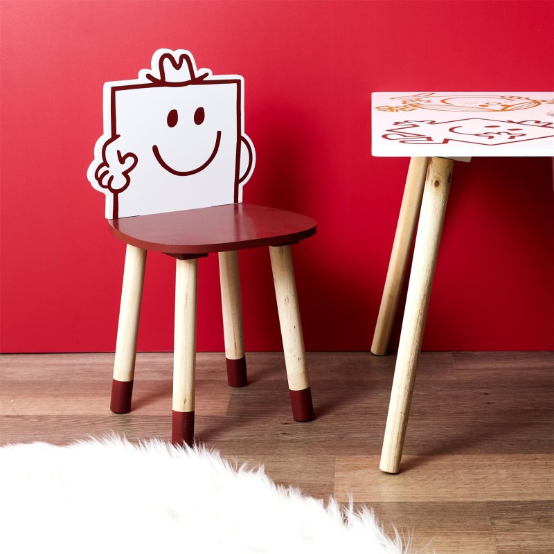 Chaise Enfant Monsieur Costaud Rouge