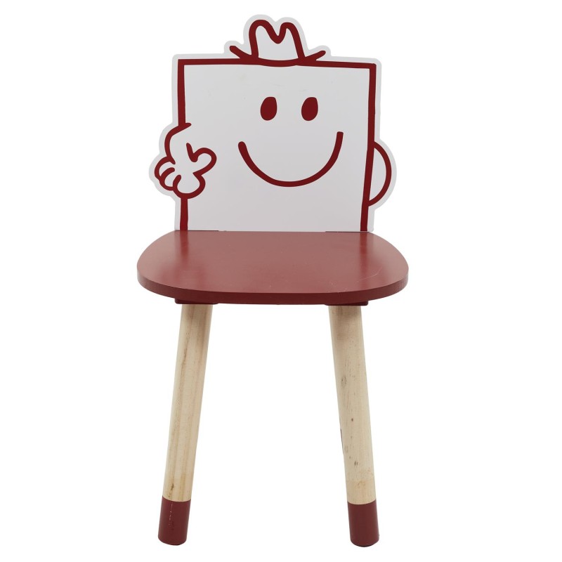 Chaise Enfant Monsieur Costaud Rouge