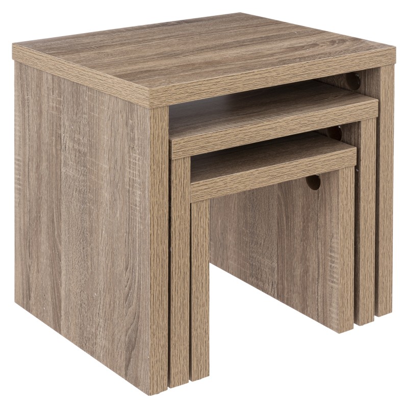 Lot De 3 Tables Gigognes Beige Atmosphera