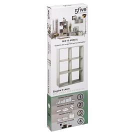 Étagère 6 Cases Mix Gris Atmosphera 2