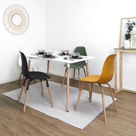 Lot De 4 Chaises Phenix Ocre Home Deco Factory