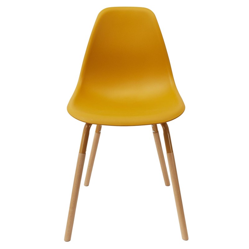 Lot De 4 Chaises Phenix Ocre Home Deco Factory