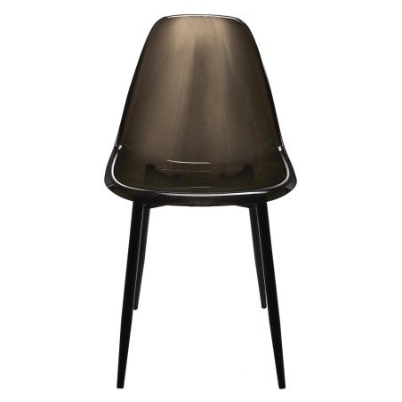 Lot De 4 Chaises Transparente Noires Home Deco Factory