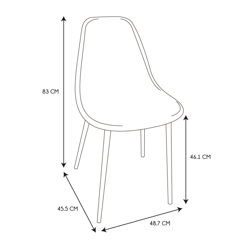 Lot De 4 Chaises Transparente Noires Home Deco Factory