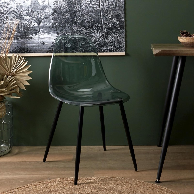 Lot De 4 Chaises Transparentes Vert Home Deco Factory
