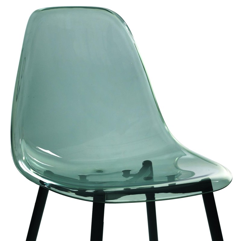 Lot De 4 Chaises Transparentes Vert Home Deco Factory