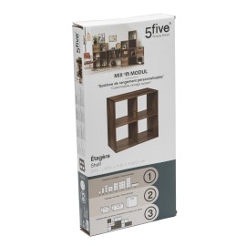 Etagère 4 cases Mix Marron Five 2