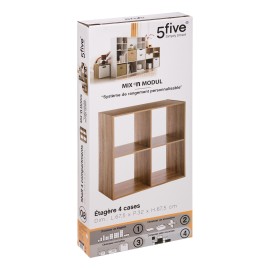 Etagère 4 cases Mix Beige Five 2