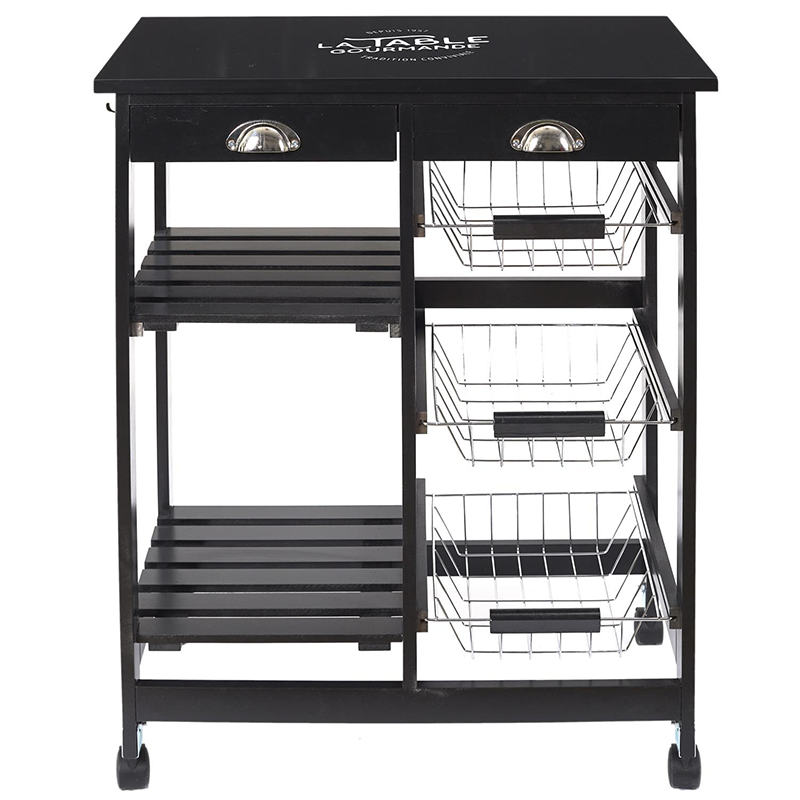 Desserte A Roulettes Bistrot Noir Home Deco Factory