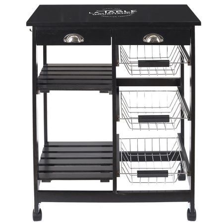 Desserte A Roulettes Bistrot Noir Home Deco Factory