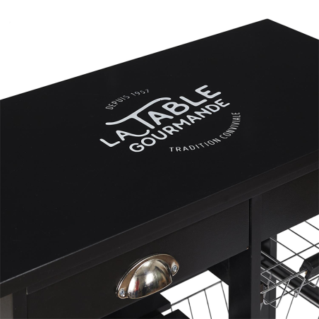 Desserte A Roulettes Bistrot Noir Home Deco Factory