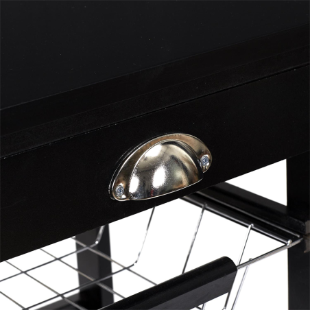 Desserte A Roulettes Bistrot Noir Home Deco Factory