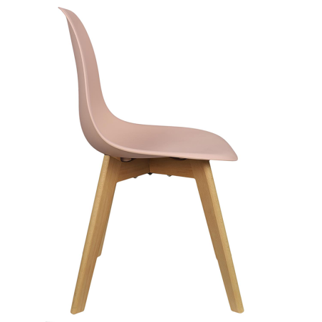 Chaise Scandinave Coque Rose Poudre Home Deco Factory