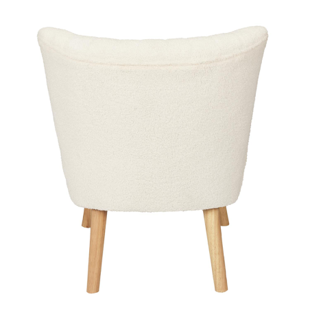 Fauteuil Bouclette Erika Blanc Home Deco Factory