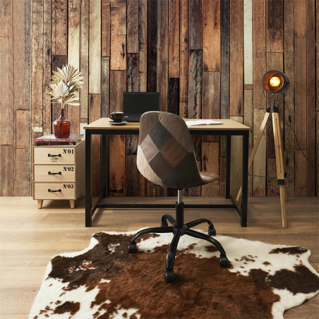 Chaise De Bureau Patchwork PU Home Deco Factory