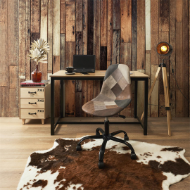 Chaise De Bureau Patchwork PU Home Deco Factory 2