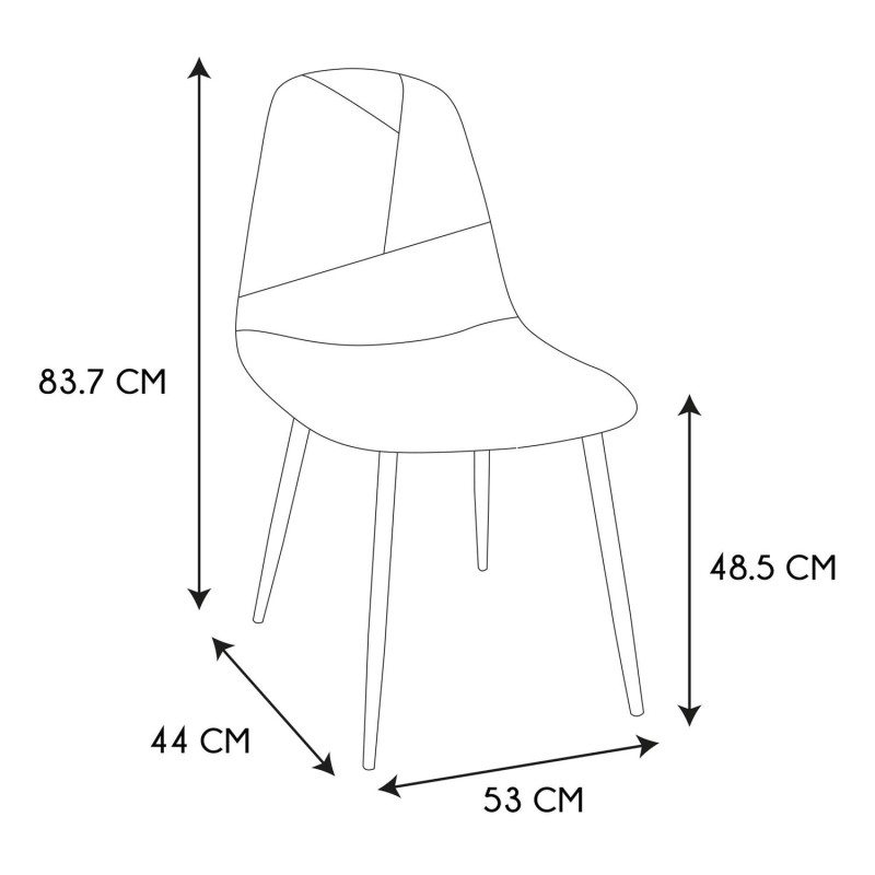 Lot De 2 Chaises First Patchwork Home Deco Factory