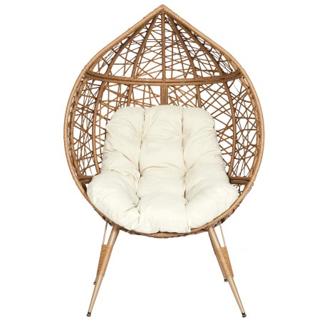 Fauteuil Oeuf Coussin Beige Home Deco Factory