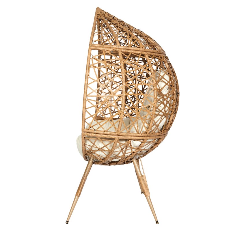 Fauteuil Oeuf Coussin Beige Home Deco Factory