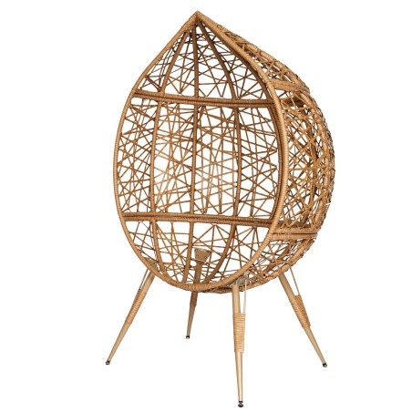 Fauteuil Oeuf Coussin Beige Home Deco Factory