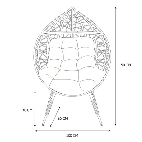 Fauteuil Oeuf Coussin Beige Home Deco Factory
