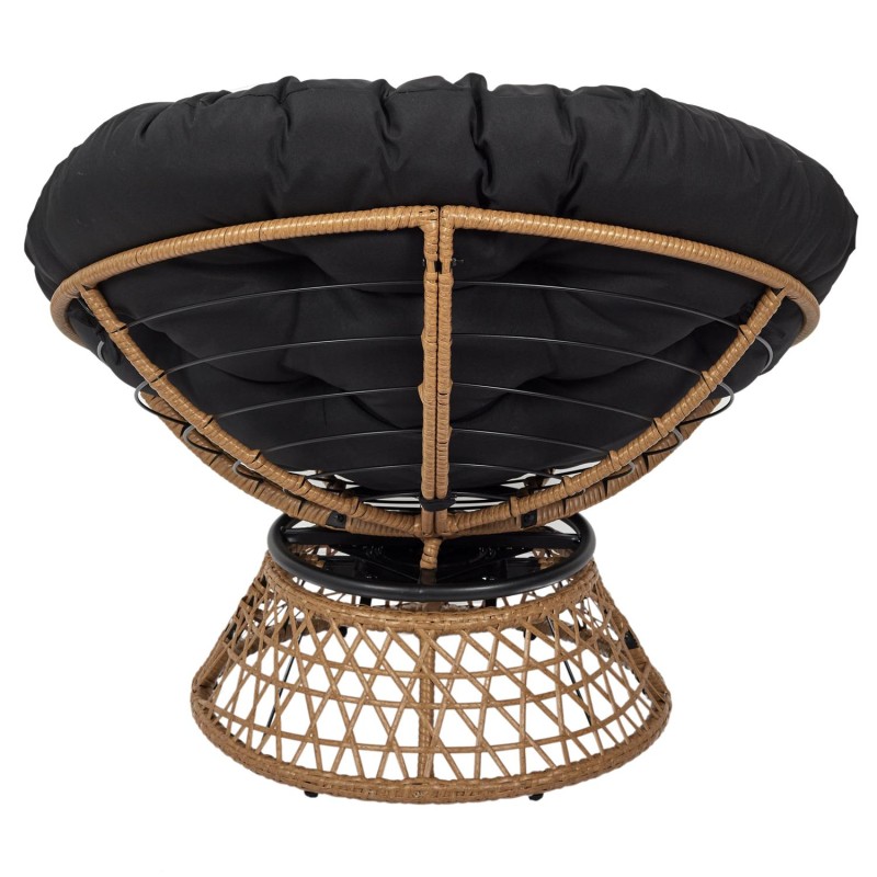 Fauteuil Cancun Coussin Noir Home Deco Factory