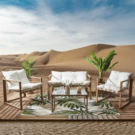 Salon de jardin Cagliari 4 pcs Blanc Home Deco Factory