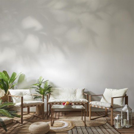 Salon de jardin Cagliari 4 pcs Blanc Home Deco Factory