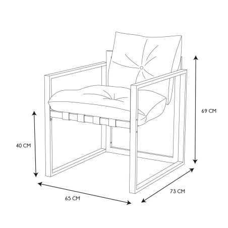 Salon de jardin Cagliari 4 pcs Blanc Home Deco Factory