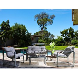 Salon de jardin Ajaccio Gris Home Deco Factory 2