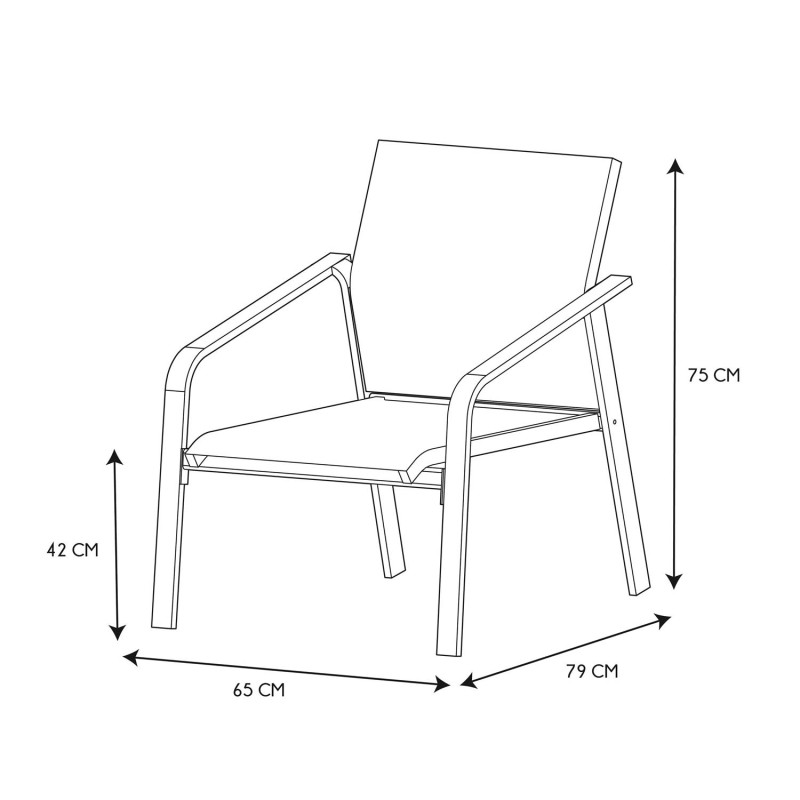 Salon de jardin Naxos Gris Home Deco Factory