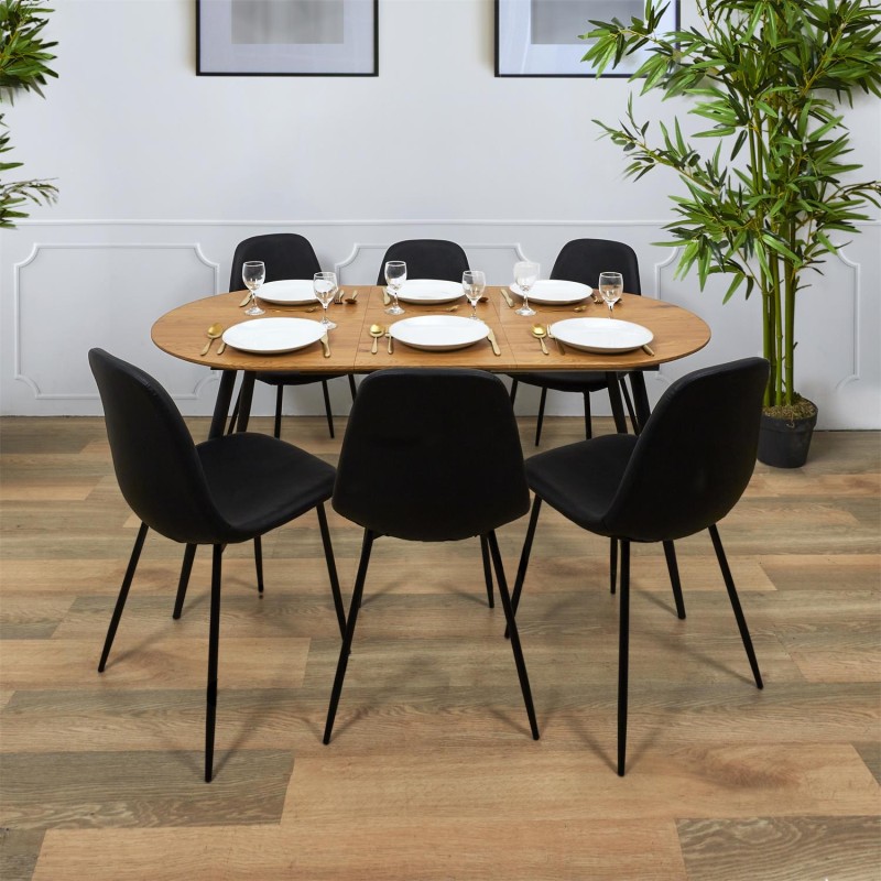 Table De Diner Extensible Marron Home Deco Factory