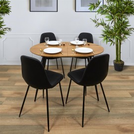 Table De Diner Extensible Marron Home Deco Factory 2