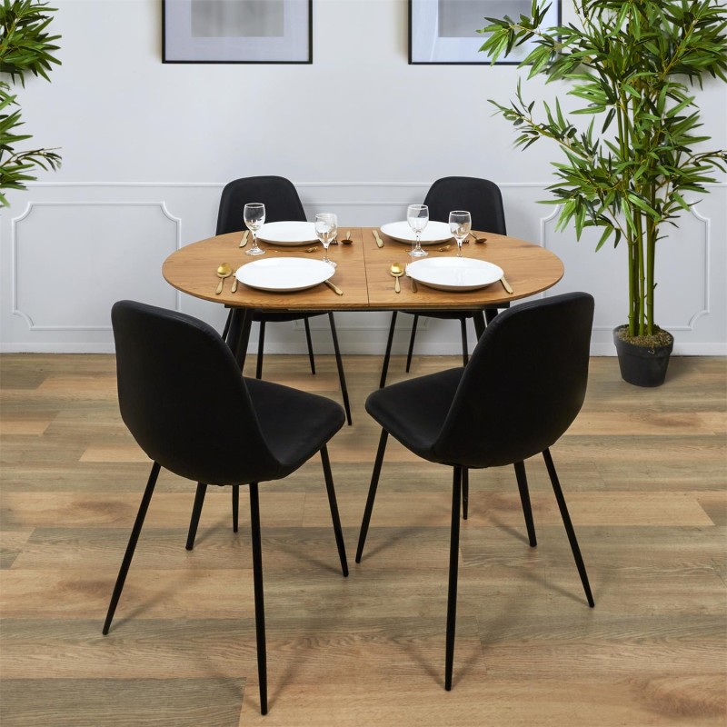 Table De Diner Extensible Marron Home Deco Factory
