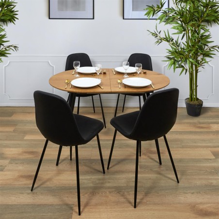 Table De Diner Extensible Marron Home Deco Factory