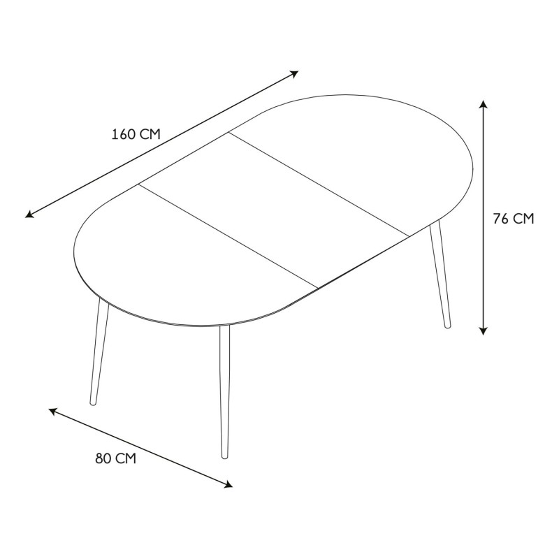Table De Diner Extensible Marron Home Deco Factory
