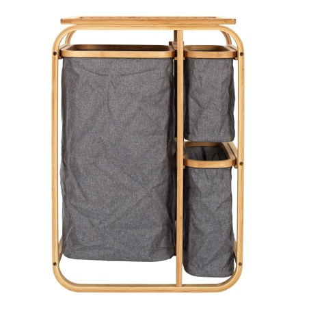 Panier A Linge Textile Gris Home Deco Factory