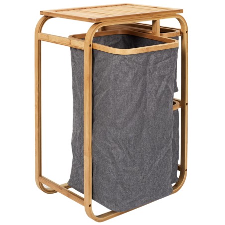 Panier A Linge Textile Gris Home Deco Factory