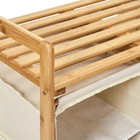 Rangement Etagère Et Panier Beige Home Deco Factory