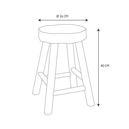 Tabouret En Bois Harald Home Deco Factory