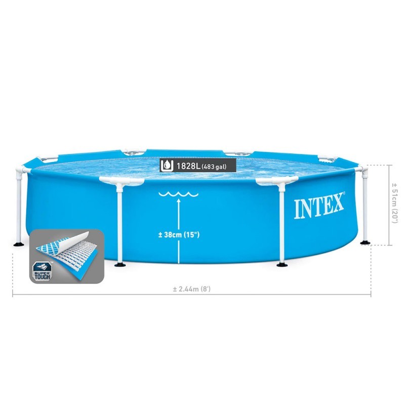 Piscine tubulaire Rond 244 x 51 Intex