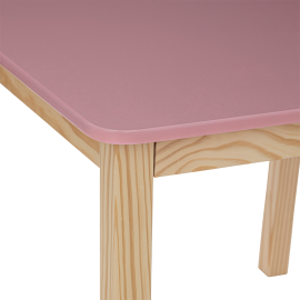Table Enfant Carré Classic Rose Atmosphera 2
