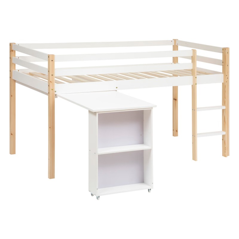 Lit Bureau Monde Enchanté Blanc 90x190 cm - Laïba Kids