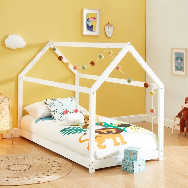 Lit Cabane Royaume Des Rêves Blanc 90x190 cm - Laïba Kids