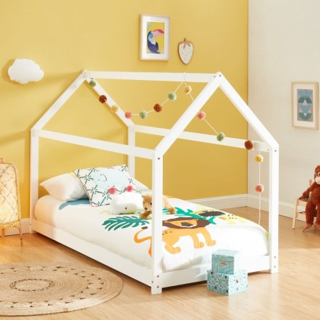 Lit Cabane Royaume Des Rêves Blanc 90x190 cm - Laïba Kids