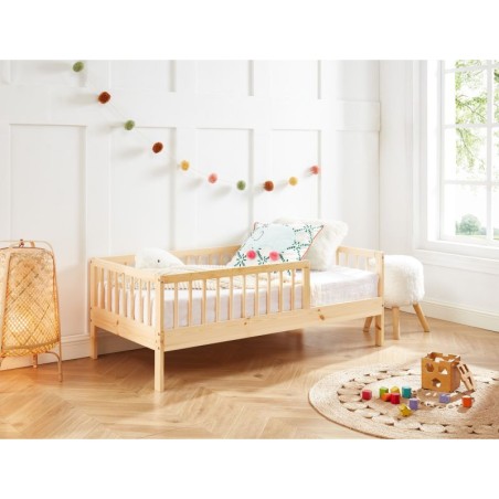 Lit Enfant Nid Douillet Pin Massif Beige 70x140 Laïba Kids