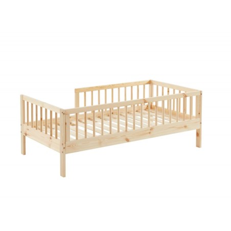 Lit Enfant Nid Douillet Pin Massif Beige 70x140 Laïba Kids